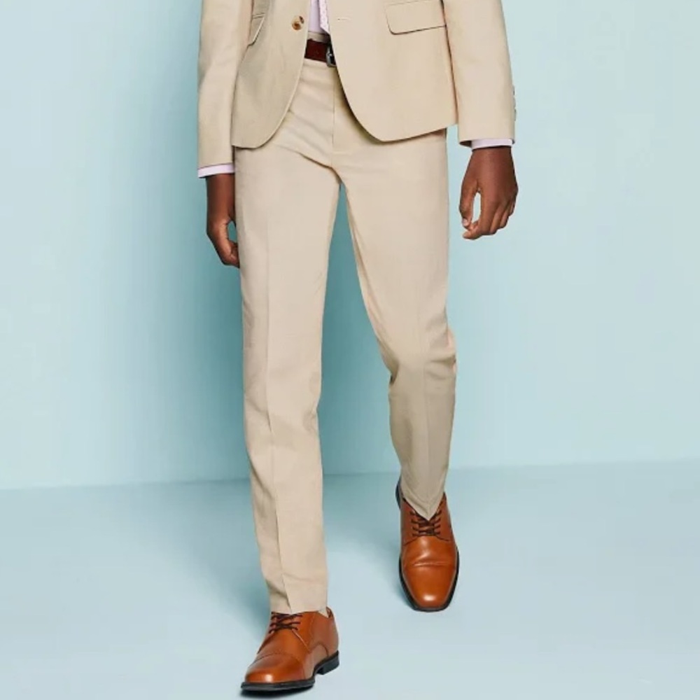 Class Club Boys Modern Fit Khaki Flat Front Dress Pants, size 18